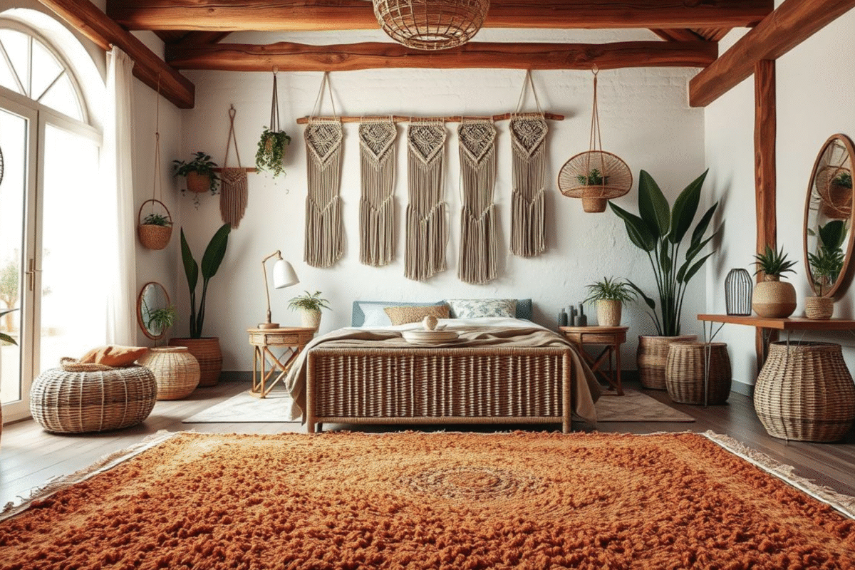 Earthy Tone Boho Bedroom Decor for a Natural…